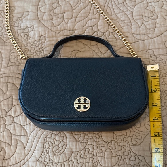 Tory Burch Limited Edition Top Handle Mini Bag Black Gold Crossbody - Picture 15 of 15